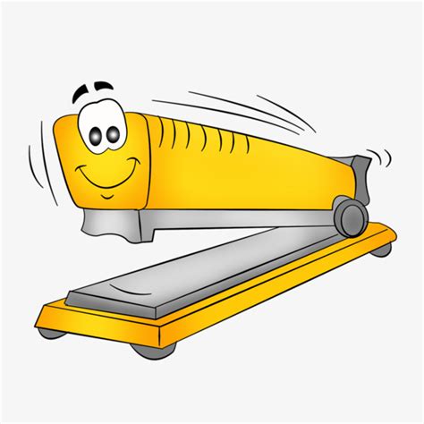 Cartoon Stapler, Cartoon Clipart, Yellow, Stapler PNG Image and Clipart ...