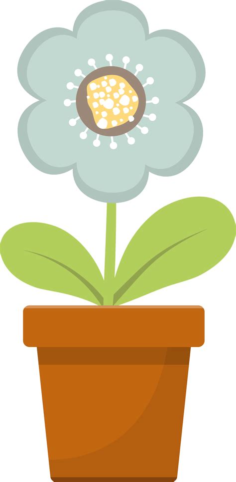 Flower in pot clipart design illustration 9303131 PNG