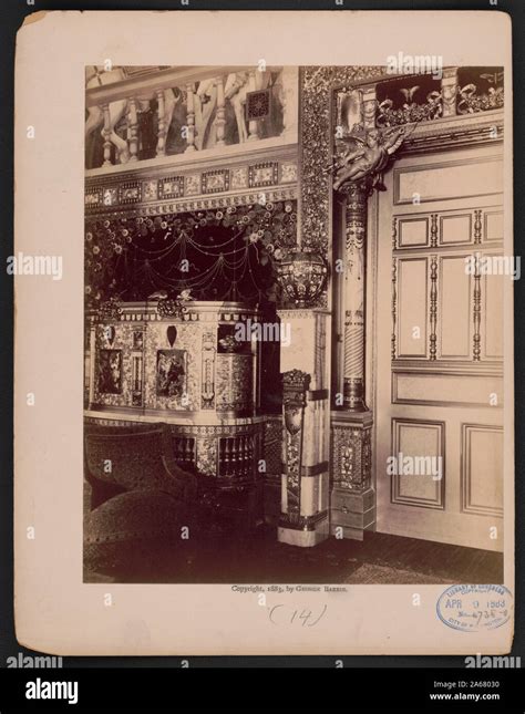 William K. and Alva Vanderbilt mansion, 660 Fifth Avenue, New York City. Interior details Stock ...