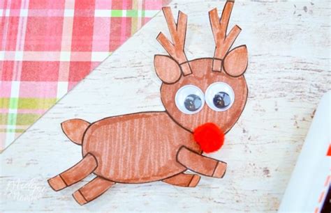 Flying Paper Reindeer Craft with Printable Template! • MidgetMomma