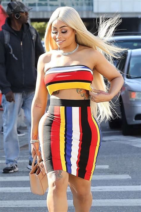 Blac Chyna in Colorful Dress out in Los Angeles | GotCeleb