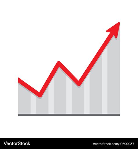 Financial growth infographic chart icon Royalty Free Vector