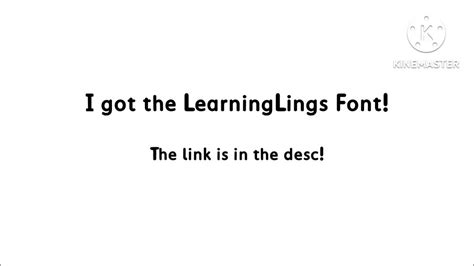 I Got the LearningLings Font! (Link in desc) - YouTube