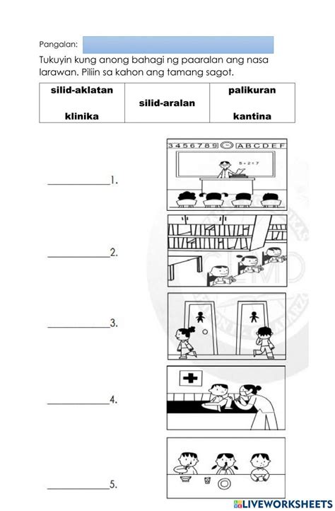 Bahagi Ng Pananalita Worksheet