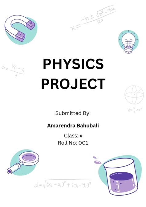 Free Science Project Front Page Design [Download MS Word Template]