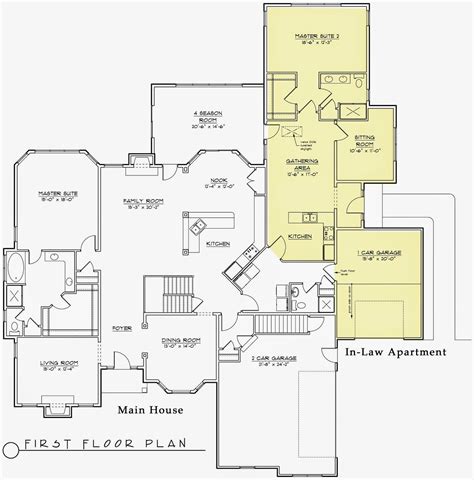 Bungalow House Plans with First Floor Plan