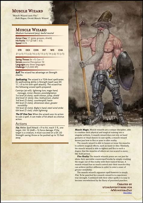 Muscle wizard casts Most Muscular. : r/dndmemes