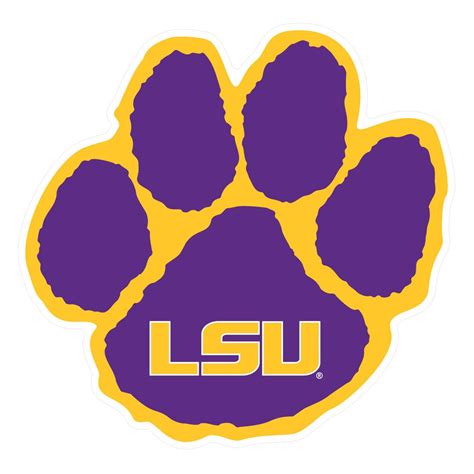 LSU Magnet Tiger Paw 6"