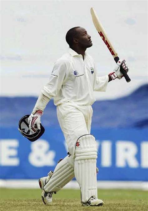 Brian Lara celebrates his first Test century at Queens Park Oval, Port ...