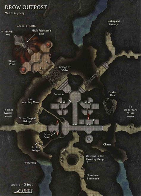 Drow Outpost | Fantasy city map, Fantasy map, Adventure map