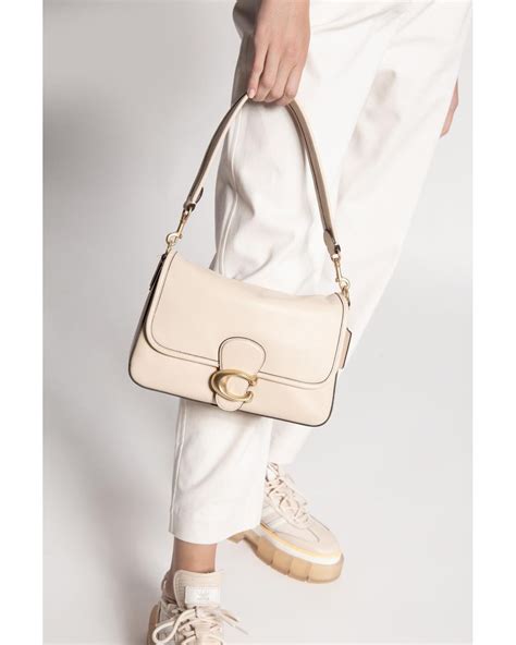 COACH Leather 'soft Tabby' Shoulder Bag in Cream (Natural) | Lyst