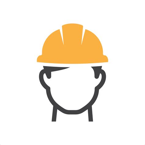 Construction worker icon. Safety man icon. Safety helmet icon. Vector ...