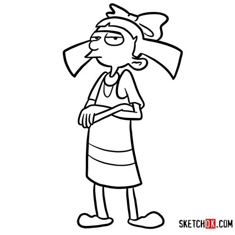 How to draw Helga | Hey Arnold! - Step by step drawing tutorials Hey Arnold Characters, Drawing ...