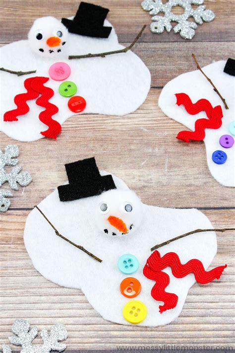 Melting Snowman Craft - A fun Winter Craft for Kids | Fun winter crafts, Snowman crafts, Snowman ...