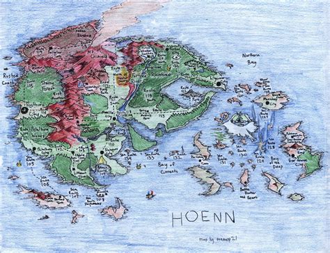 Pokemon: Hoenn Region Map by mamep21 on DeviantArt