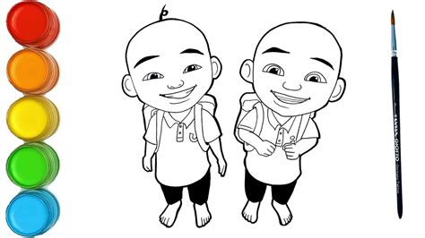 Upin dan Ipin belum siap kembali sekolah | menggambar dan mewarnai Upin ...