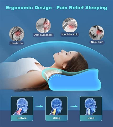 Ergonomic Orthopedic Neck Support Pillow Contour Memory Foam Pillow ...