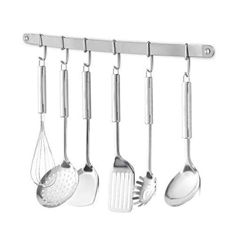 eForwish Stainless Steel Kitchen Utensil Racks Holder Hanging Rail Organize Pots Pans Kitchen ...