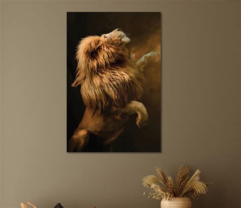 Buy Impregnable Lion Canvas Painting (24 x 36 Inch, Multicolor) Online in India at Best Price ...