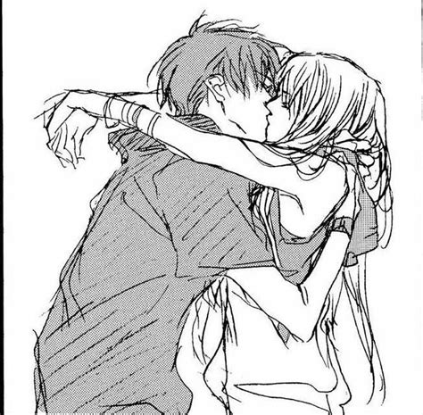 Anime Boy And Girl Hugging Drawing