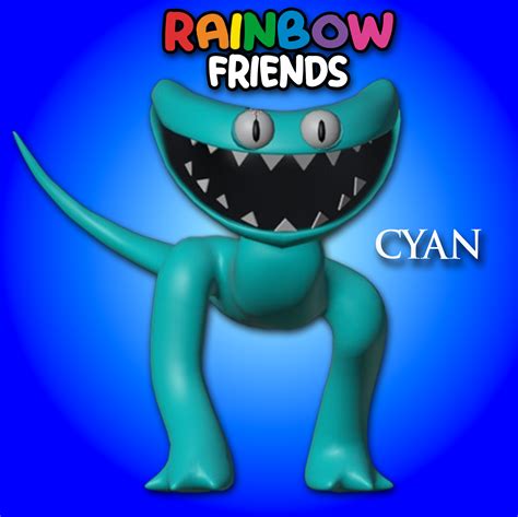 STL file CYAN RAINBOW FRIENDS 🌈・3D print design to download・Cults