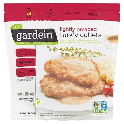 Gardein Lightly Breaded Turkey Cutlets With Gravy