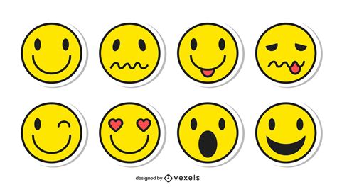 Emoji Sticker Set Vector Download