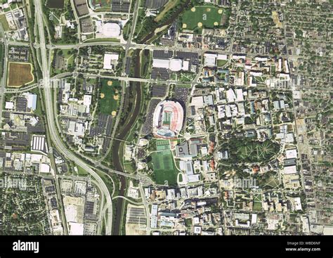 Aerial photography of Ohio Stadium, Columbus, Ohio, USA. Image ...