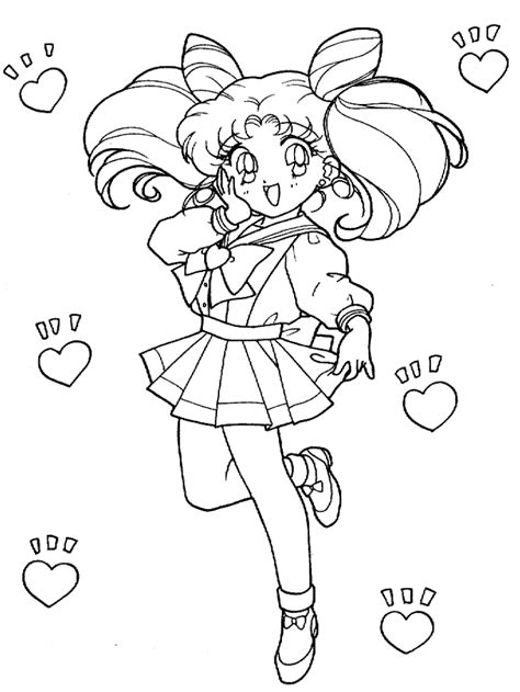 Sailor Mini Moon Coloring Pages - Coloring Home