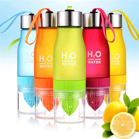 Useful 700ml Water Bottle H20 plastic Fruit infusion bottle Infuser ...