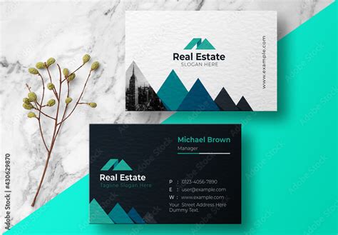 Business Card Layout Stock Template | Adobe Stock