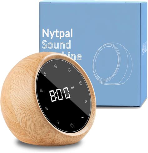 Amazon.com: Nytpal Alarm Clock White Noise Sound Sleep Machine for Baby/Aults, Wood 20 Soothing ...