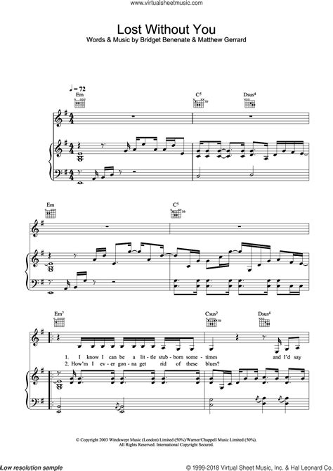 Goodrem - Lost Without You sheet music for voice, piano or guitar