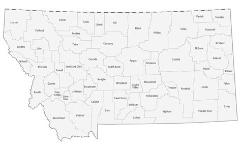 Montana County Map - GIS Geography