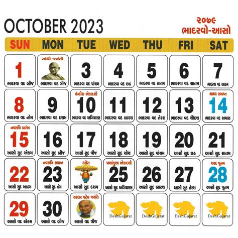 Gujarati Calendar 2024: Vikram Samvat Year 2080 | DeshGujarat