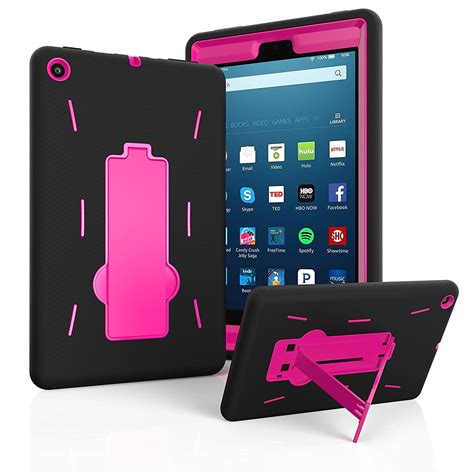 Amazon Fire HD 8 Tablet (8th Generation 2018) Hybrid Case, Epicgadget Heavy Duty Hybrid Case ...