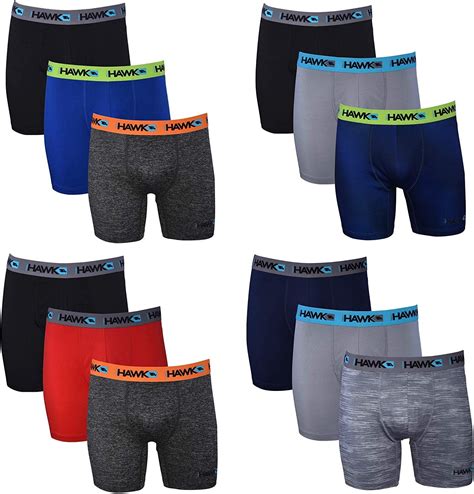 Tony Hawk - TONY HAWK Mens Performance Boxer Briefs - 12-Pack Athletic Fit No Fly Breathable ...