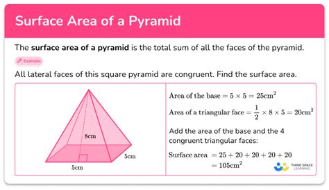 Surface Area Pyramid Worksheets