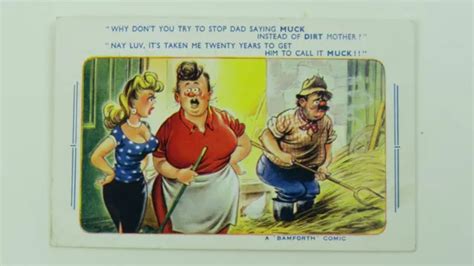 1960S SAUCY VINTAGE Bamforth Comic Postcard Farmers Daughter Big Boobs Fat Lady $3.80 - PicClick