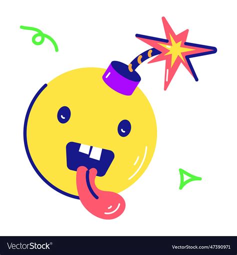 Bomb emoji Royalty Free Vector Image - VectorStock