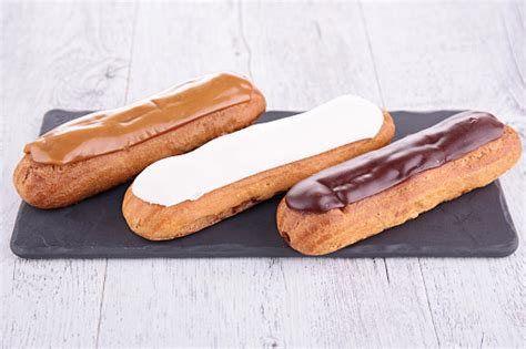 French Eclair Pastry Stock Photo - Download Image Now - iStock