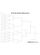 16-Team Double Elimination printable pdf download