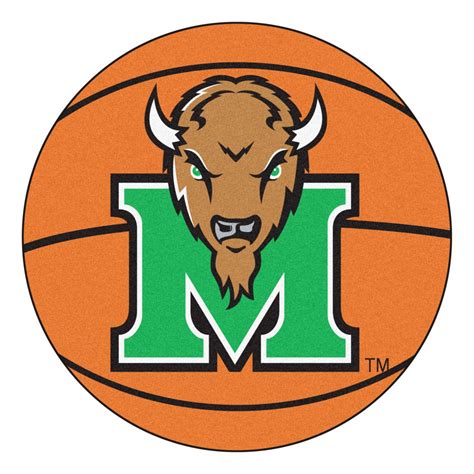 27" Round Marshall Thundering Herd Basketball Mat - Marshall Thundering ...