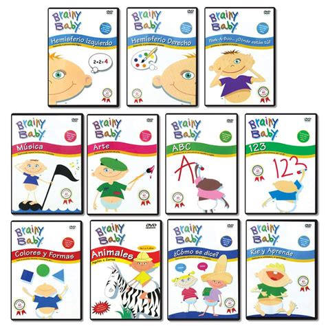 Brainy Baby ABCs, 123s, Colores y Formas and more: 11 DVDs Spanish Version | Brainy baby ...