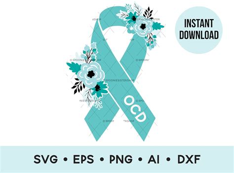 OCD Awareness Ribbon Svg, Obsessive Compulsive Disorder Awareness, OCD ...