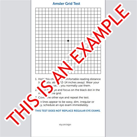 Amsler Grid Printable Chart Printable Amsler Grid PDF - Etsy Australia