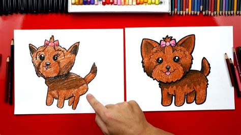 How To Draw A Yorkie - Art For Kids Hub - | Art for kids hub, Cartoon ...