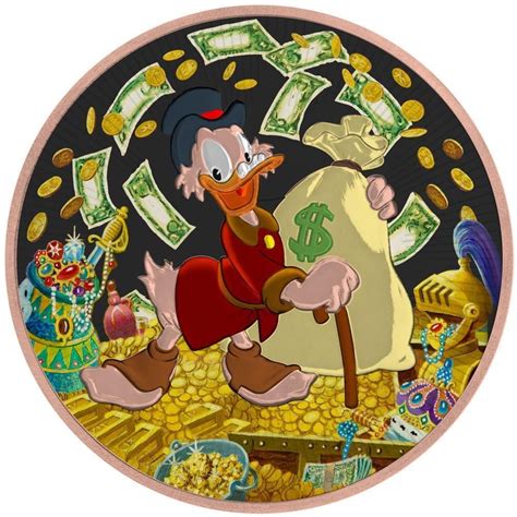 Niue 2018 $2 Scrooge McDuck - Gold in Safe 1 oz Silver Pink Gold Coin | Scrooge mcduck, Gold ...