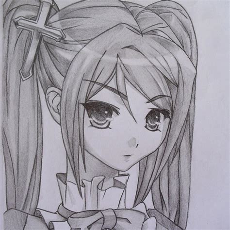 Cute Anime Girl Pencil Drawing | Images and Photos finder