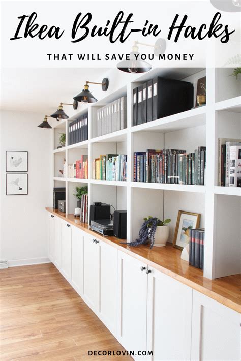 IKEA Built-in Hacks That Will Save You Money in 2022 | Ikea built in, Home office design, Living ...